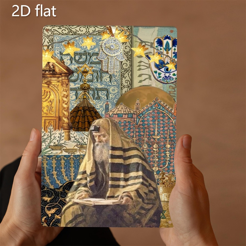 Art & Craft Of Problem Solving - CIFBUY ป้ายโลหะอลูมิเนียมลายผู้สูงอายุชาวยิวสไตล์วินเทจ ขนาด 8x8 นิ้ว กันน้ำ