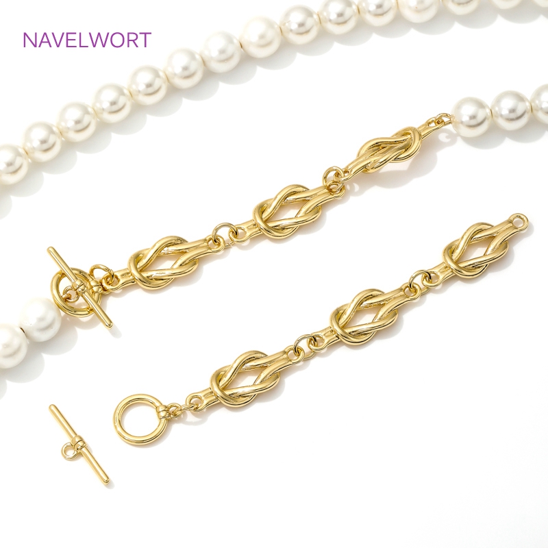 Art Craft Ideas - 18K Gold Plated OT Clasps สลับสําหรับเครื่องประดับทํา,สร้อยข้อมือทองเหลือง