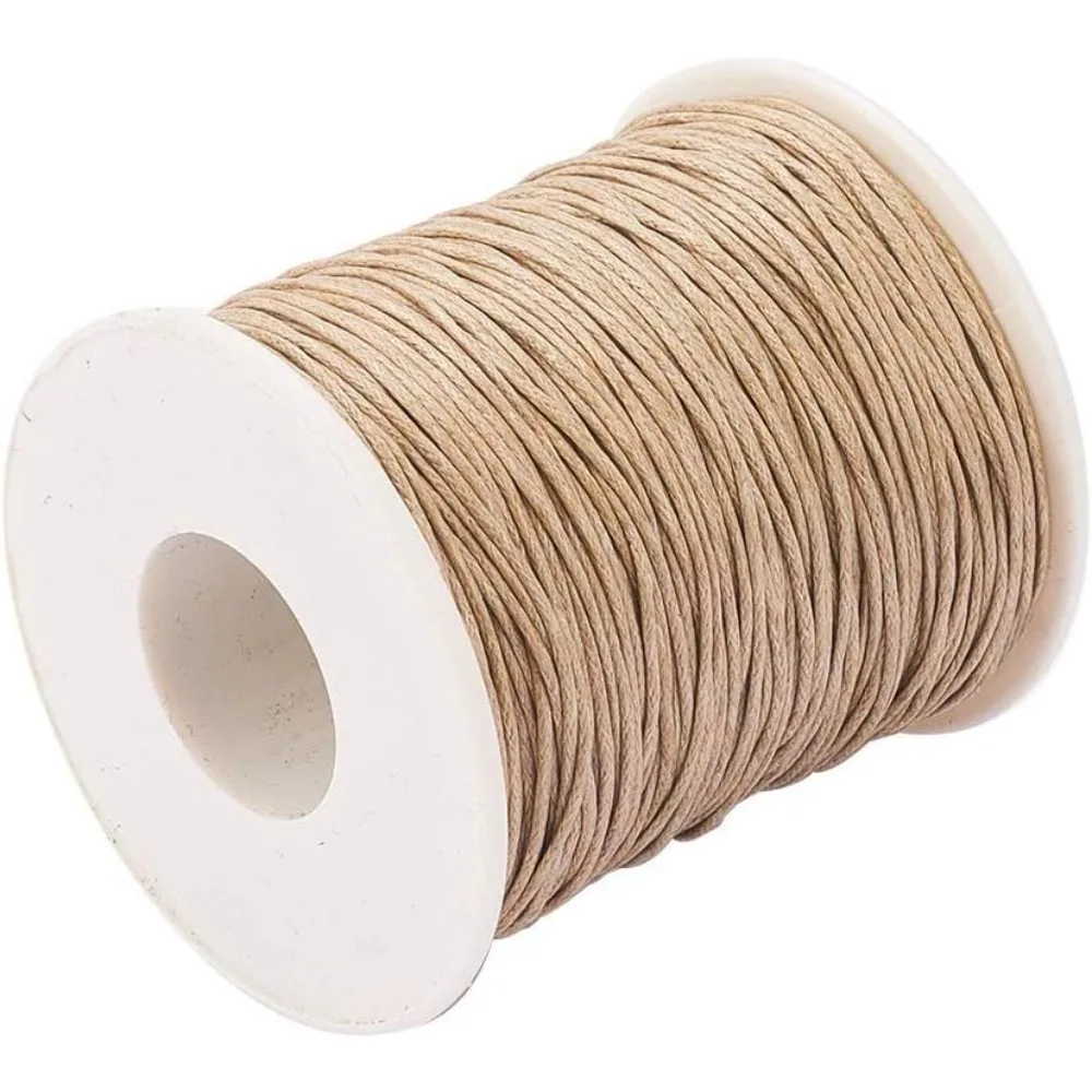 Macrame Cord Cotton - 100 หลาผ้าฝ้าย,ด้ายฝ้าย 1 มม.Waxed Beading String