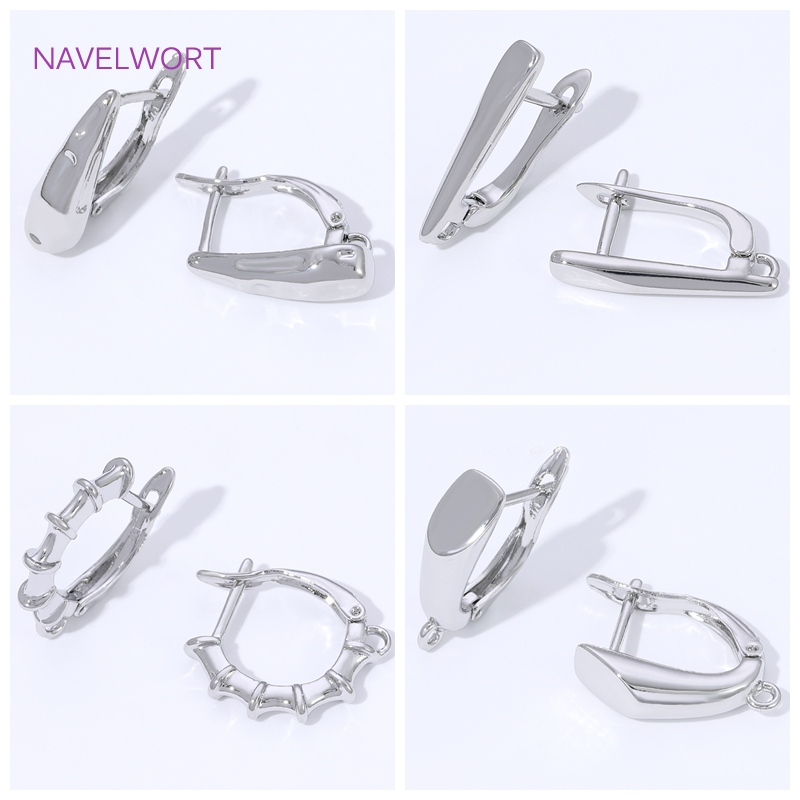 Art Craft Ideas - ตะขอเกี่ยวต่างหูแบบเรียบ ชุบทอง 18K สำหรับทำต่างหู, ตะขอเกี่ยวต่างหูทองเหลือง, อุปกรณ์ทำเครื่องประดับ