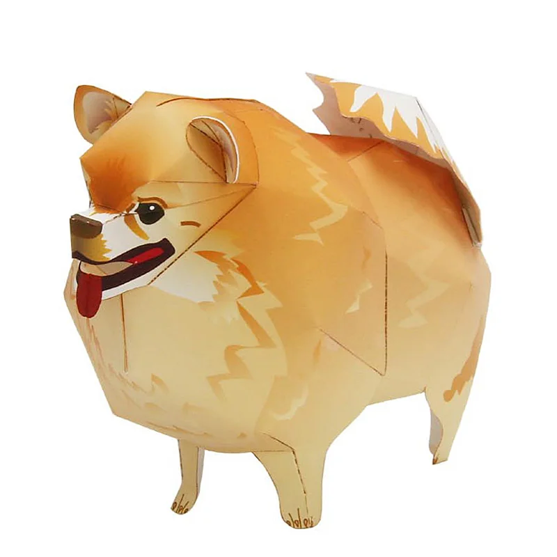 Art Craft Center - สุนัข Pomeranian พับ Origami Art Mini