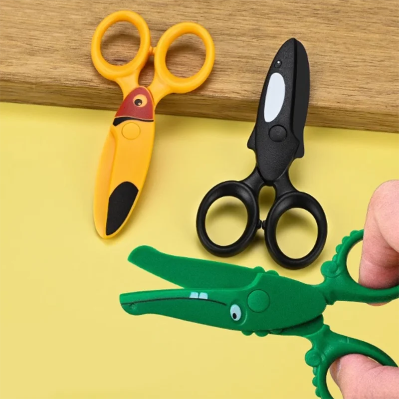 Art Craft For Preschoolers - กรรไกรฝึกหัดสำหรับเด็กก่อนวัยเรียน น่ารัก ทำมือ DIY ปลอดภัยสำหรับเด็ก ใช้สำหรับงานศิลปะ