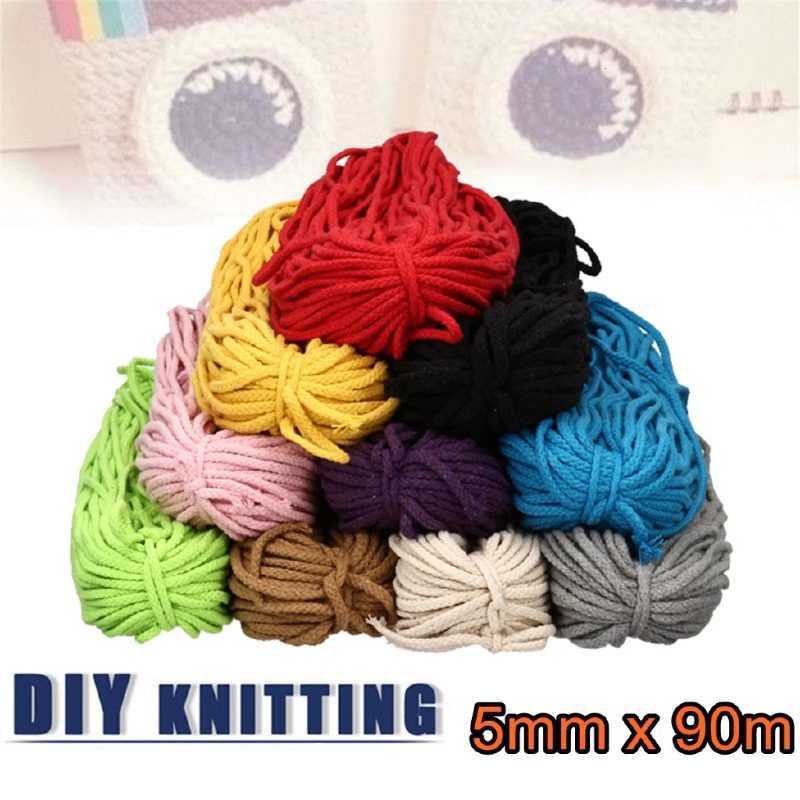 Macrame Cord Cotton - เชือกฝ้ายถักมาคราเม่ 21 สี ขนาด 5 มม.