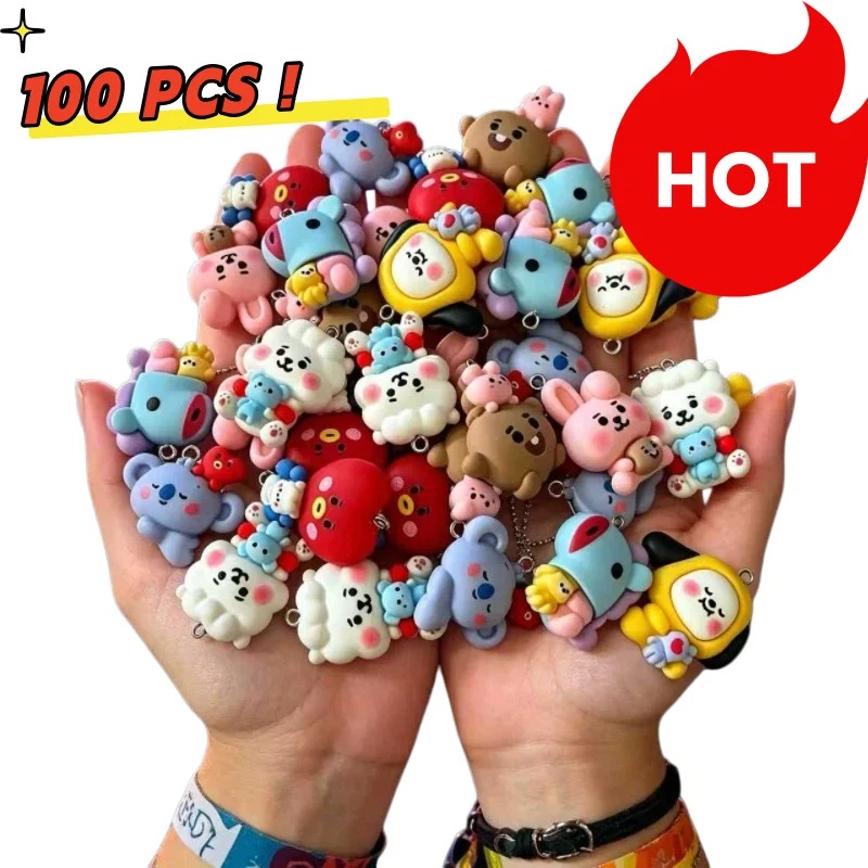 Art Craft Ideas - ชุด 7 ชิ้น BT21 ชาร์มการ์ตูนเรซิน อุปกรณ์