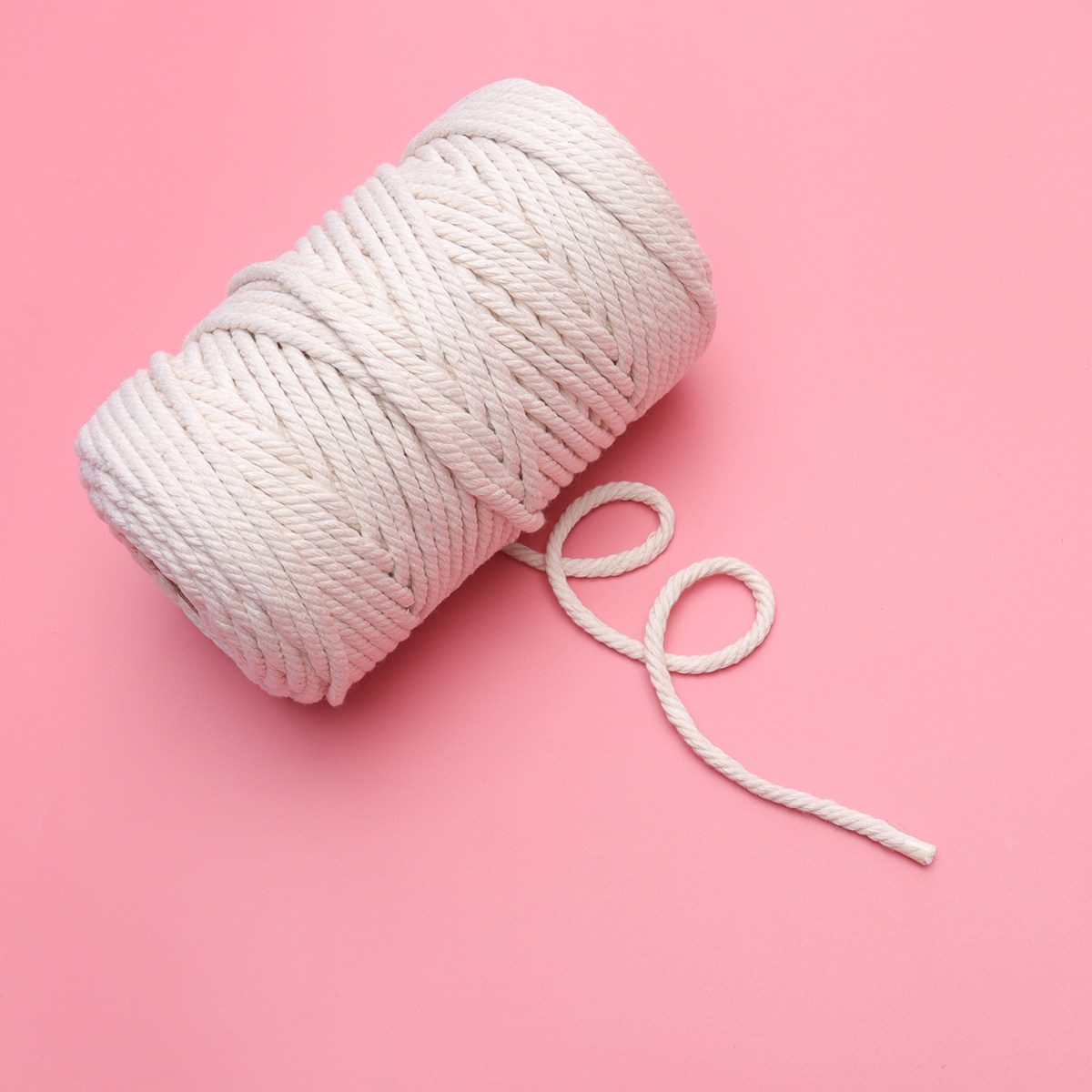 Macrame Cord Cotton - เชือกฝ้ายธรรมชาติ 100 เมตร ขนาด 5 มม.