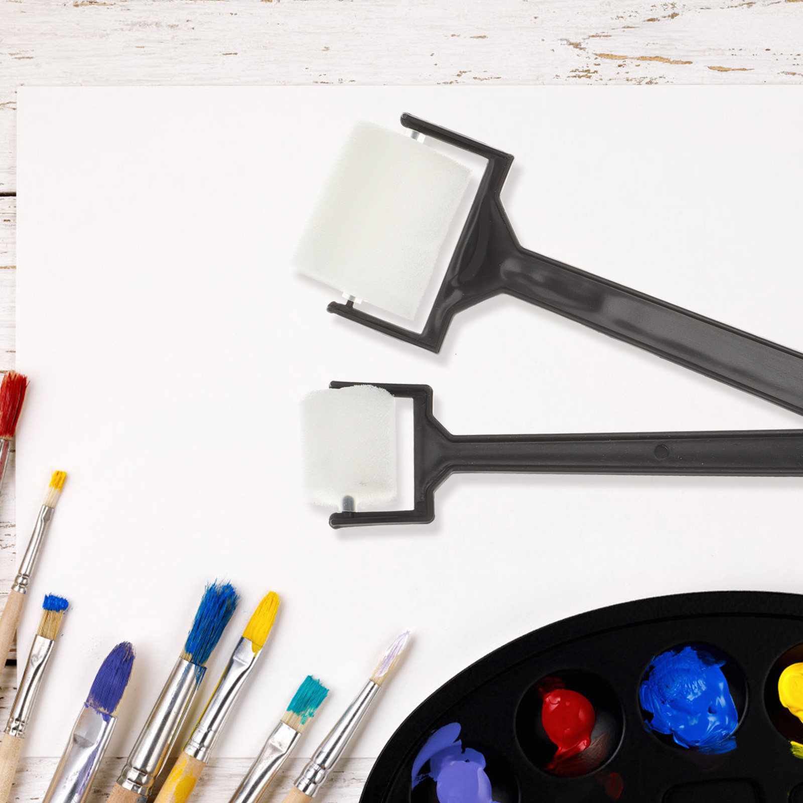 Art Craft For Preschoolers - 15 ชิ้นชุดแปรงฟองน้ำวาดภาพศิลปะสำหรับเด็กก่อนวัยเรียนงานฝีมือ DIY งานฝีมือสร้างสรรค์สีน้ำดูดซับเรียบเครื่องมือวาดภาพ