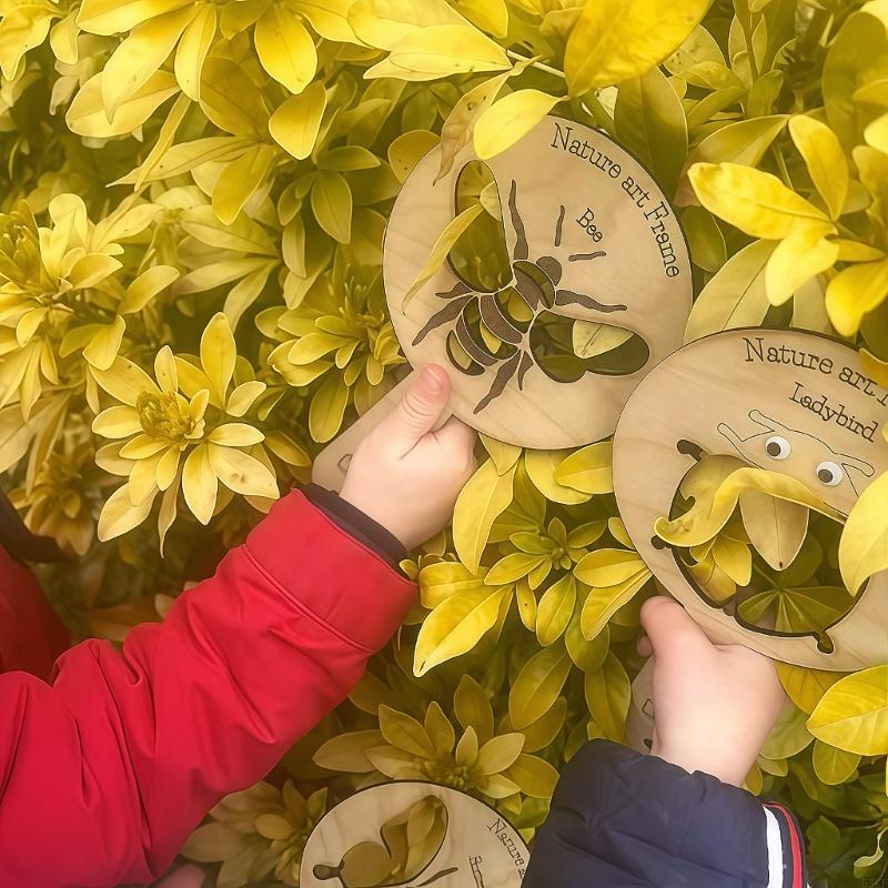 Art And Craft Science - Handmade ไม้ Bugs Collection Observation กรอบจอแสดงผลสำหรับวิทยาศาสตร์การศึกษาและศิลปะธรรมชาติโครงการ