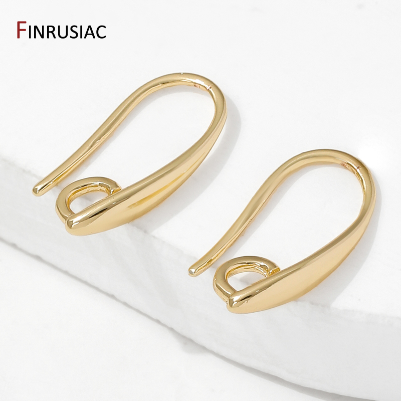 Art Craft Ideas - ตะขอเกี่ยวต่างหูทอง 14K ชุบทองเหลือง แบบเรียบ สำหรับทำต่างหู อุปกรณ์ทำเครื่องประดับ