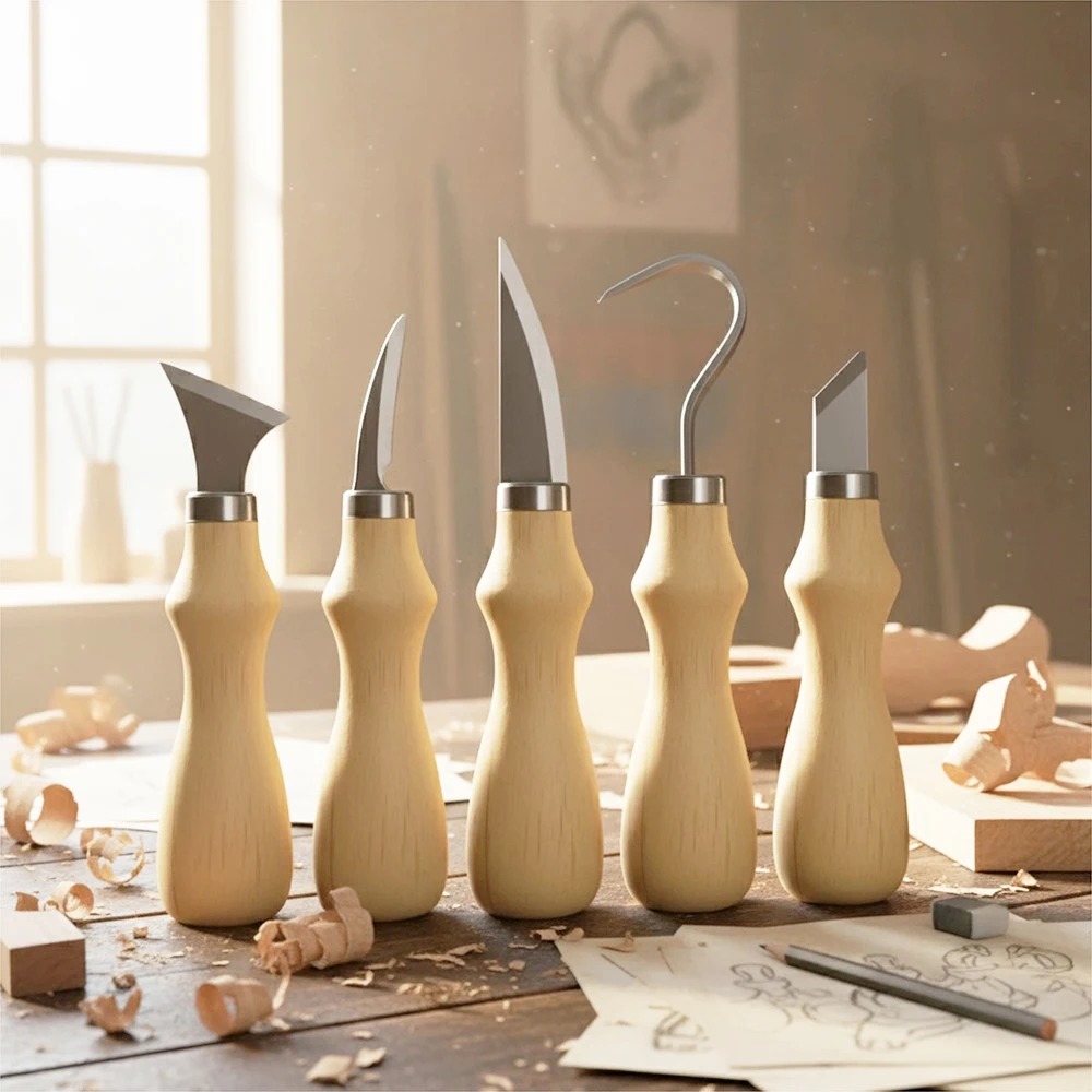ชุดเครื่องมือแกะสลักไม้ 5 ชิ้น - Art Craft Tools บทวิจารณ์และราคา