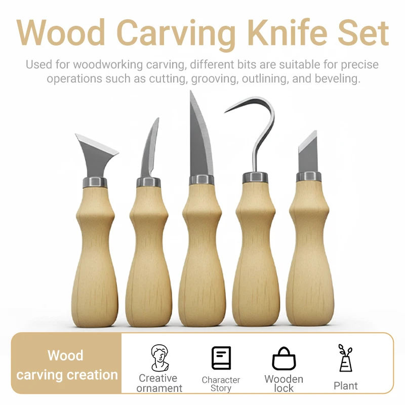 ชุดเครื่องมือแกะสลักไม้ 5 ชิ้น - Art Craft Tools บทวิจารณ์และราคา