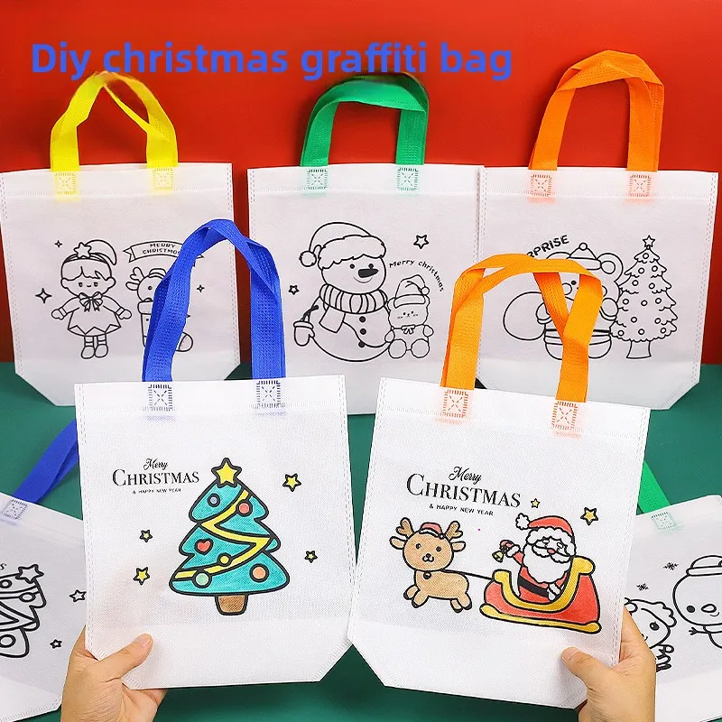 กระเป๋าผ้าลายการ์ตูนคริสต์มาส  - Art Craft Doodle บทวิจารณ์และราคา