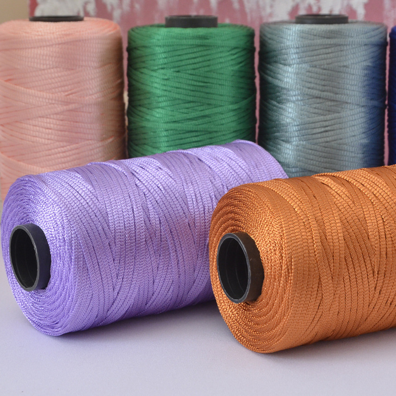 ริบบิ้นแบนเงางาม ไหมพรมโพลีเอส - Macrame Cord Cotton บทวิจารณ์และราคา