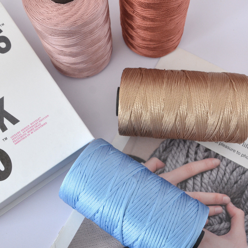 ริบบิ้นแบนเงางาม ไหมพรมโพลีเอส - Macrame Cord Cotton บทวิจารณ์และราคา