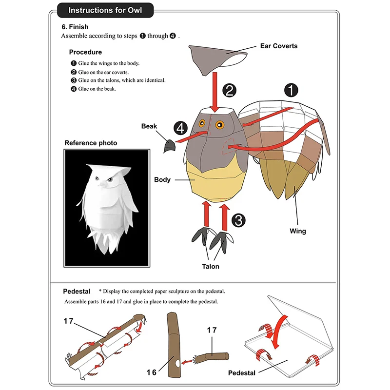 Blakiston ปลานกฮูก Origami Art - Art Craft Center บทวิจารณ์และราคา