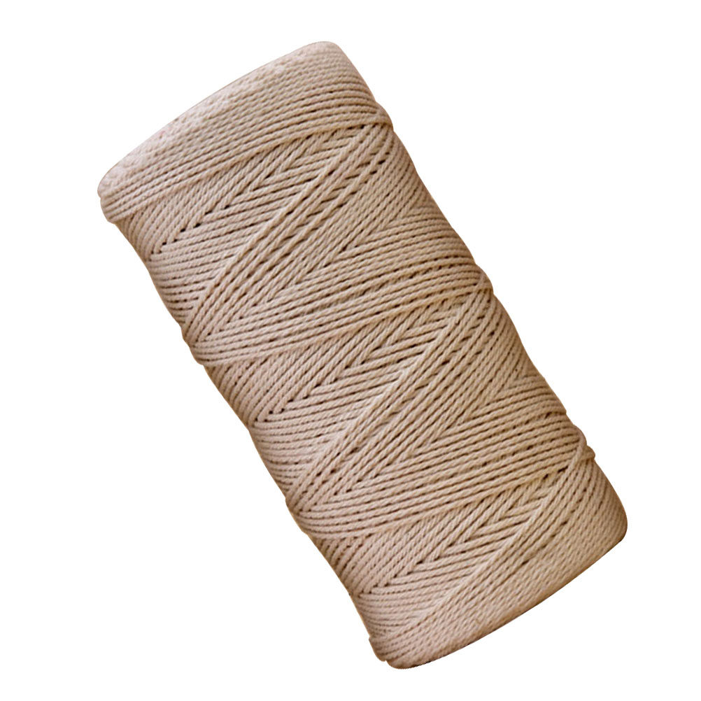 เชือกฝ้ายสีเบจธรรมชาติ 1 ชิ้น  - Macrame Cord Cotton บทวิจารณ์และราคา