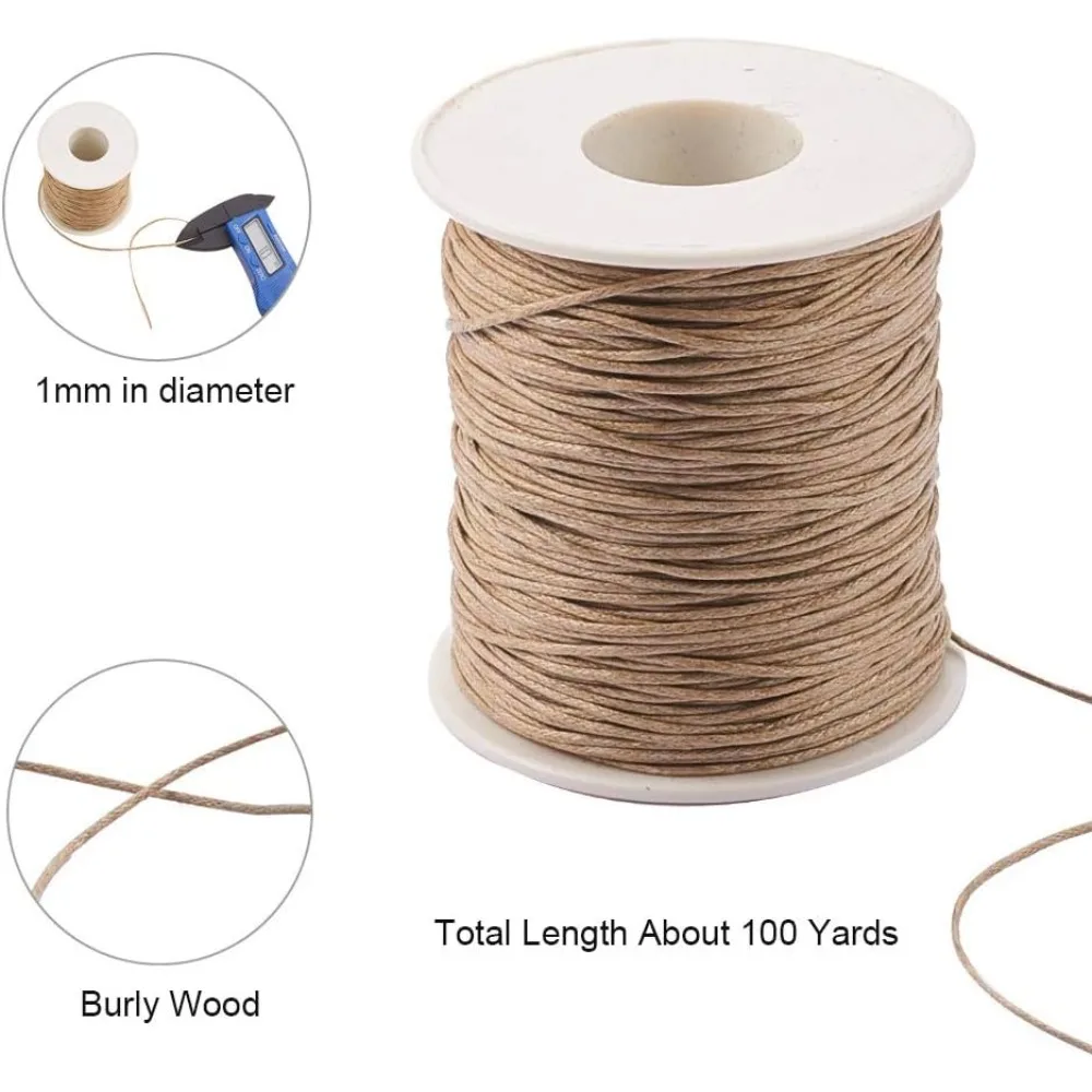 100 หลาผ้าฝ้าย,ด้ายฝ้าย 1 มม.W - Macrame Cord Cotton บทวิจารณ์และราคา