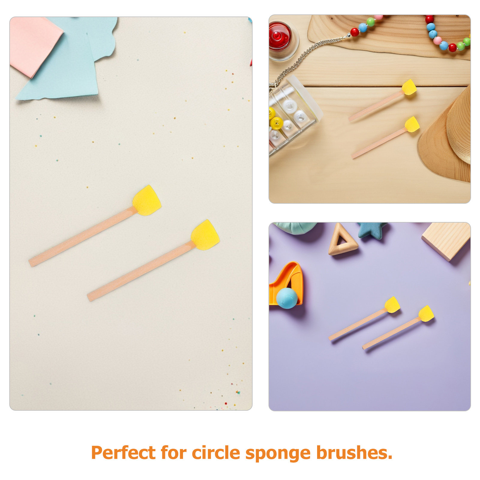 แปรงฟองน้ำทรงกลม 80 ชิ้น ด้ามไ - Art Craft For Preschoolers บทวิจารณ์และราคา