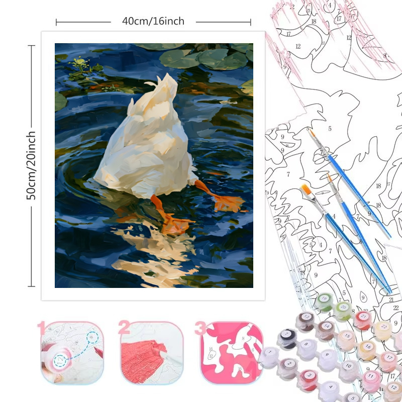 ชุดระบายสีตามตัวเลขสำหรับผู้ให - Art Craft Duck บทวิจารณ์และราคา