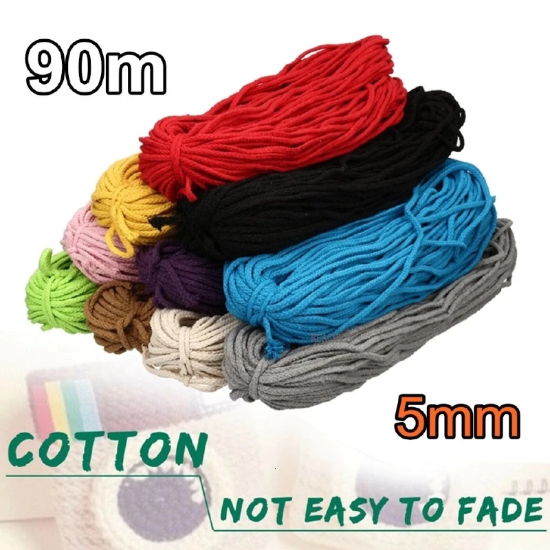 เชือกฝ้ายถักมาคราเม่ 21 สี ขนา - Macrame Cord Cotton บทวิจารณ์และราคา