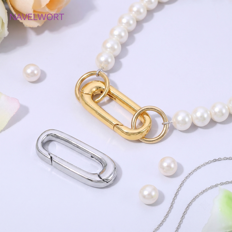 ตัวล็อคแบบสปริงรูปวงรีชุบทอง 1 - Art Craft Ideas บทวิจารณ์และราคา