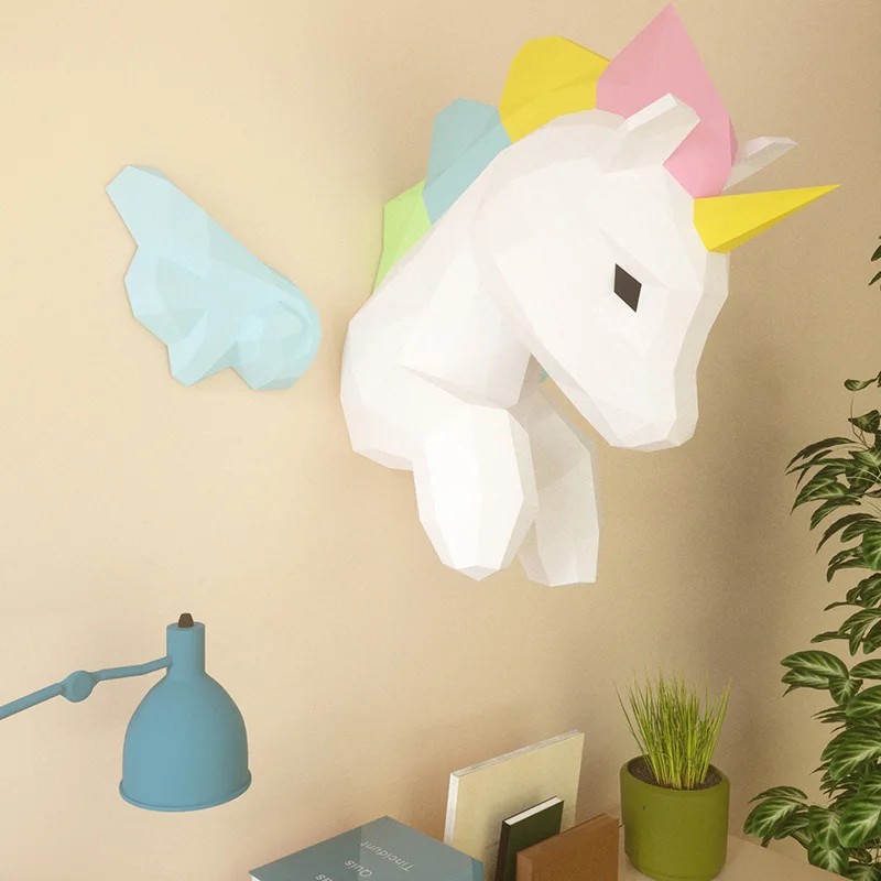 Rainbow Unicorn สัตว์ Wall Dec - Art Craft Center บทวิจารณ์และราคา