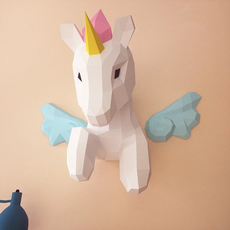 Rainbow Unicorn สัตว์ Wall Dec - Art Craft Center บทวิจารณ์และราคา