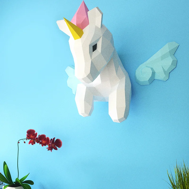 Rainbow Unicorn สัตว์ Wall Dec - Art Craft Center บทวิจารณ์และราคา