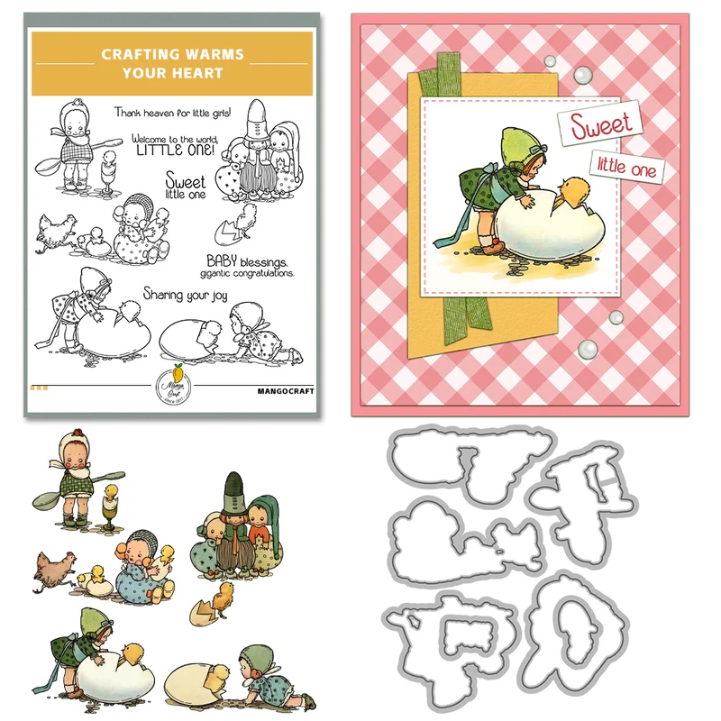 แม่พิมพ์ตัดรูปเด็กน่ารักและลูก - Rubber Stamp Blank บทวิจารณ์และราคา